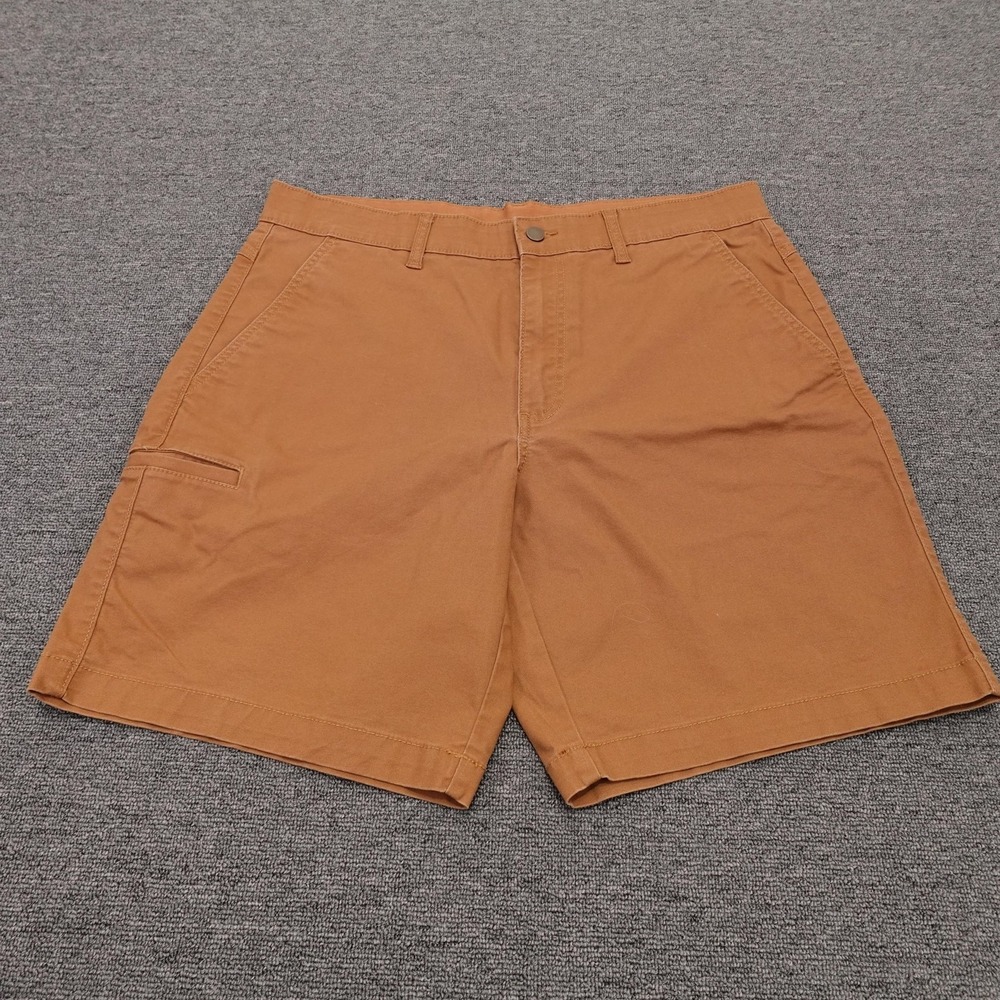 Brahma Shorts Mens 36 Brown Canvas Chino Stretch 11 Inseam Workwear Casual